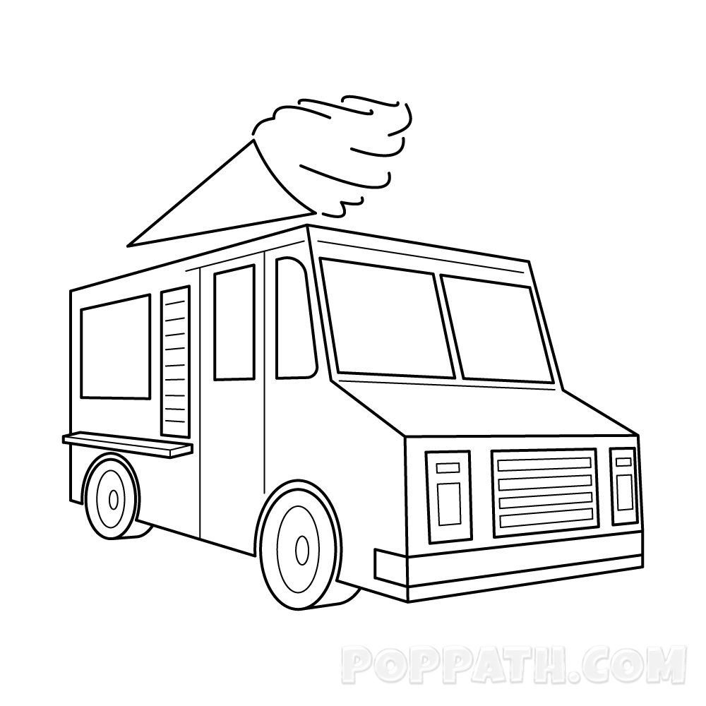 ice cream truck coloring pages printable - photo #27