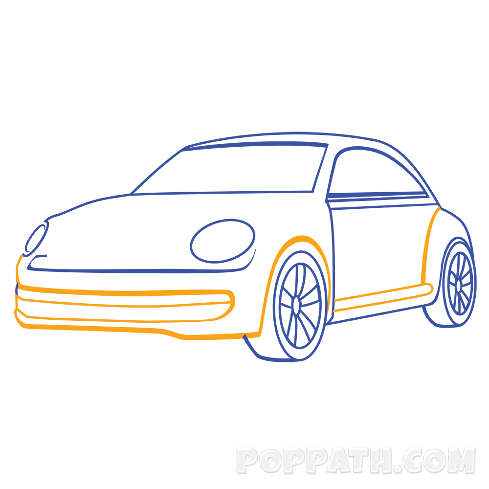 How To Draw A Simple Car Pop Path