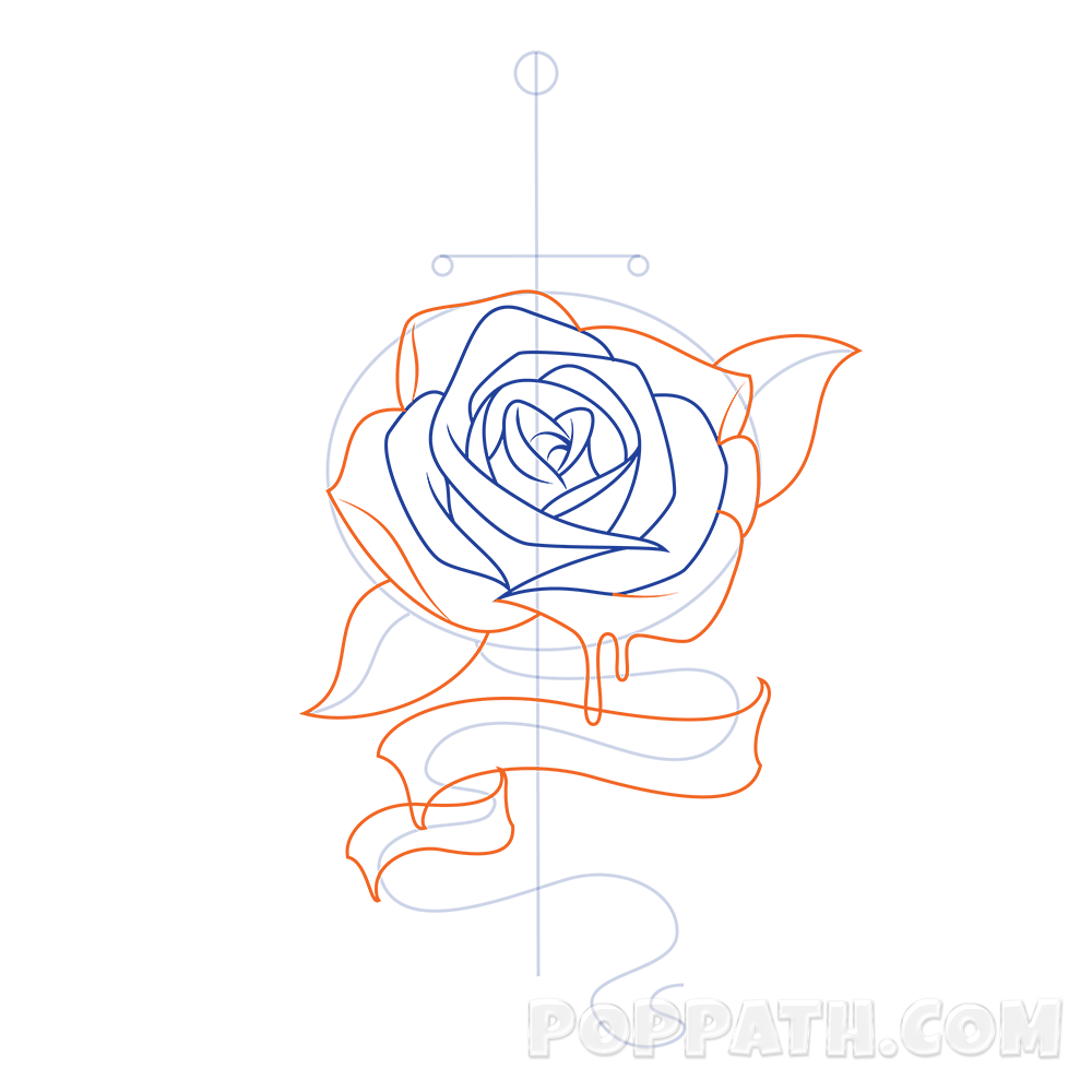 How To Draw A Rose Tattoo Pop Path